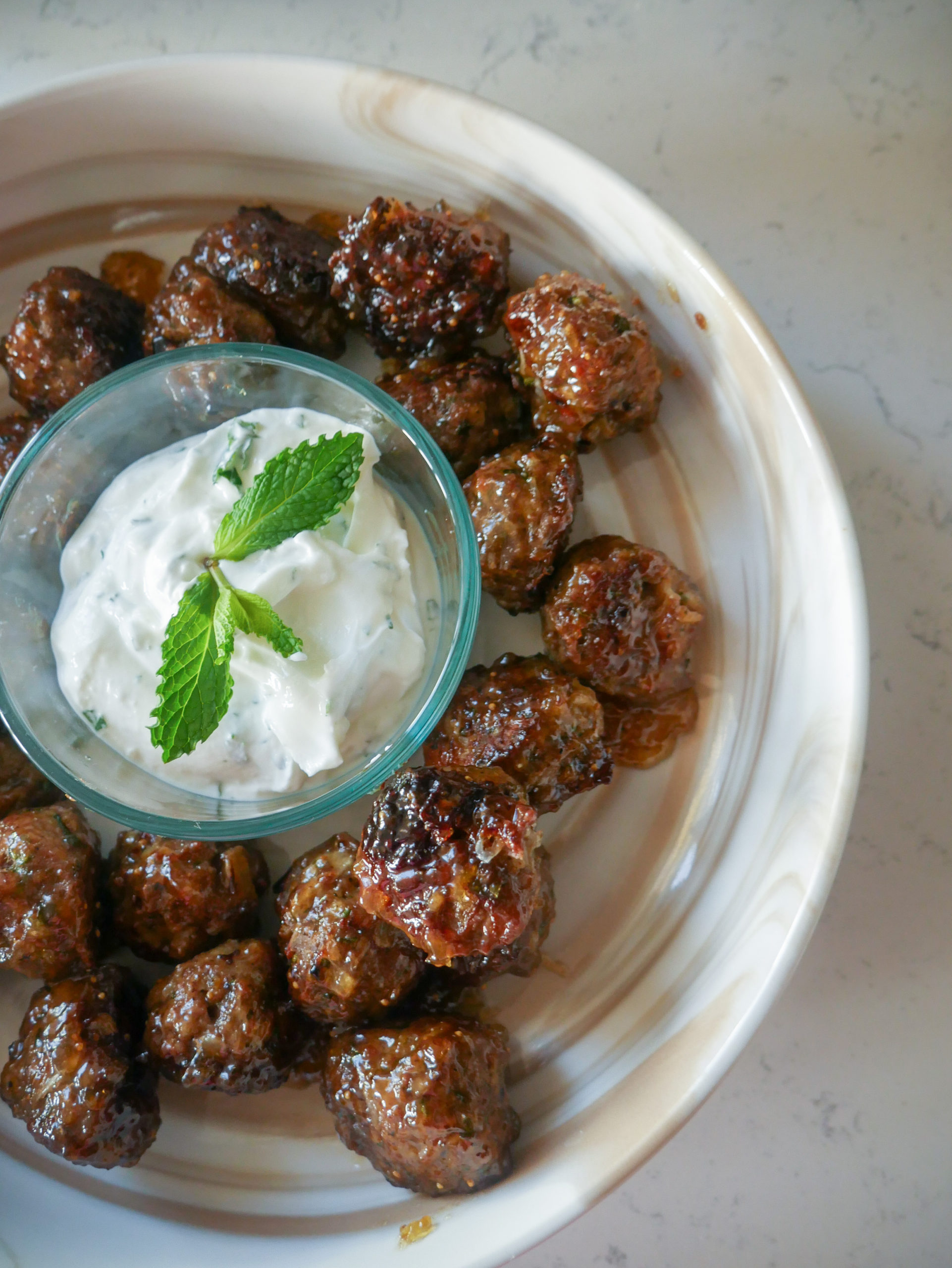 Easy Lamb Meatballs with Orange Fig Glaze LizeeAngel